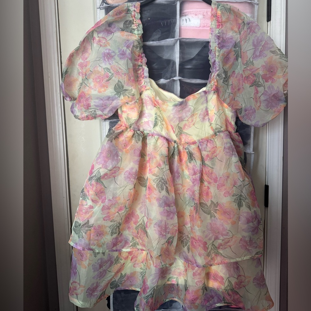 Chelsea & Violet Pastel Floral Mini Dress